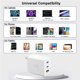 thumbnail image 4 of Bloque de carga eZoneZoff USB C de 3 puertos PD&AC de 100 W para MacBook/iPhone/iPad, 4 of 7