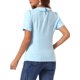 thumbnail image 3 of INSPIRE CHIC Blusa con Cuello Peter Pan para Mujeres Regreso a Clases Jacquard Floral Manga Corta Abullonada Kawaii Talla XL Azul Claro, 3 of 6