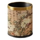 thumbnail image 2 of Cubo de basura redondo, cubo de basura, elegante cesto de basura doméstico reutilizable para oficina, interior, sala de estar, hogar, cocina Círculo dorado, 2 of 5