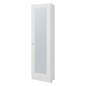 Fmfurniture - Closet 1 Puerta Con Espejo 180,1X49,1X30,2 Cm Blanco