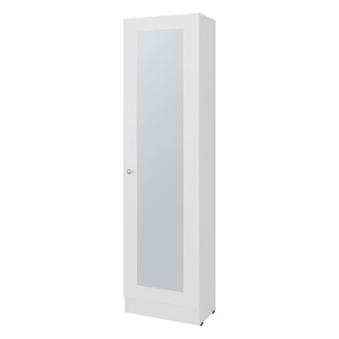 Fmfurniture - Closet 1 Puerta Con Espejo 180,1X49,1X30,2 Cm Blanco