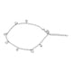 thumbnail image 1 of Pulsera con Corazones y Circones de Plata 925, 1 of 2