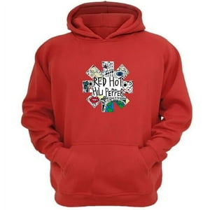 Genérico - Polerón Canguro Red Hot Chili Peppers Rojo Talla Xs Unisex