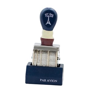 Bothyi - Sello De Fecha Con Rodillo, Sello De Oficina De Estilo Vintage Para Manualidades, Álbum Para Hacer Tarjetas, Color Azul