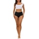 thumbnail image 2 of INSPIRE CHIC Ropa Interior de Mujer de Cintura Alta Control de Abdomen Cómoda con Encaje Ribeteado Color Negro, 2 of 4