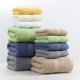 thumbnail image 3 of Xiao Hua Toalla de Baño Gruesa de Color Sólido para el Hogar, Lavar la Cara, Suave, Absorbente de Agua, Larga, de Terciopelo, de Algodón Puro, Azul, Juego de 2 Piezas, 3 of 4