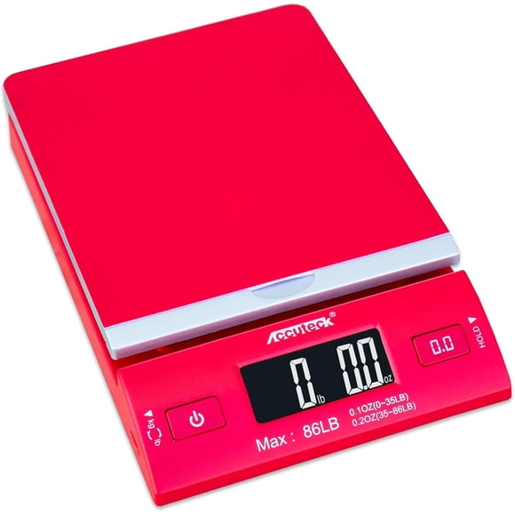 Balanza Postal Digital Accuteck DreamRed 39kg USB LED