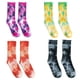 thumbnail image 2 of 4 pares de calcetines de tubo teñidos anudados multicolores, calcetines de caña alta de tendencia urbana, calcetines de moda de tendencia., 2 of 8
