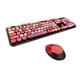 thumbnail image 1 of Teclado + Mouse Inalámbrico Lapiz Labial Retro Mujer Negro, 1 of 4