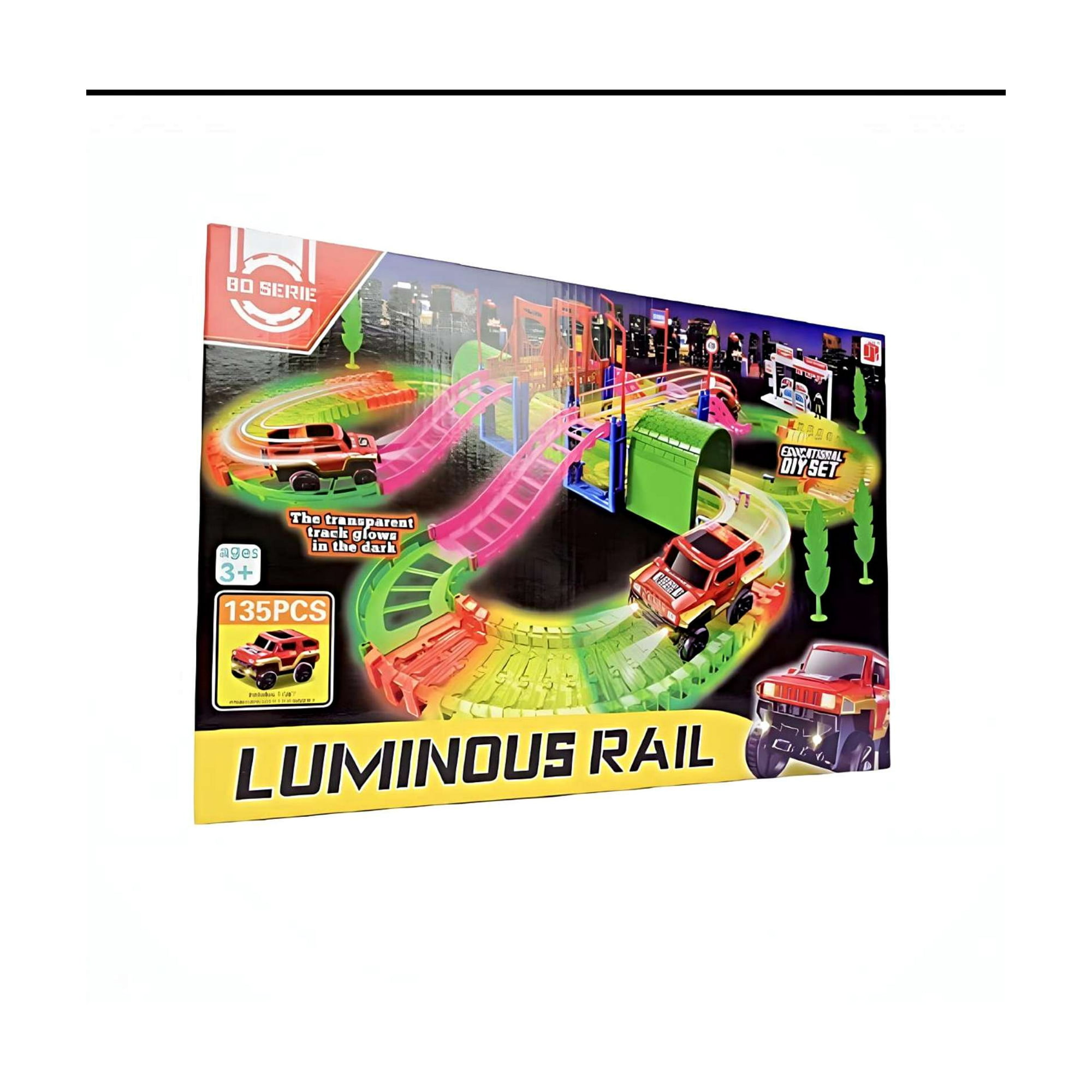 Juguete Infantil - Pista De Carrera Auto Riel Luminoso Grande 135pc