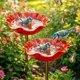 thumbnail image 1 of Estacas jardín flor metal 4 uds baño pájaros cuenco agua abejas decoración exterior jardín, 1 of 7