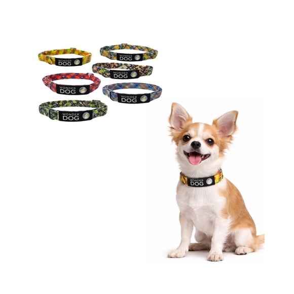 Collar Perro Nylon Ajustable XS 25-35 cm Wonder Dog amarillo