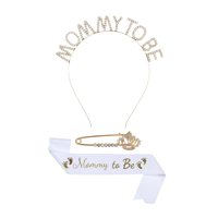 Bothyi - Mommy To Be Sash Set Decoración De Fiesta Para Baby Shower Niño Niña Revelación De Género Oro Blanco