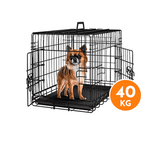 Keru - Canil Para Perros Desarmable 2 Puertas - Jaula Max 40 Kg