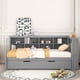 thumbnail image 2 of Wooden Twin Size DayBed with Twin Size Trundle, DayBed with Storage Shelf and USB Charging Ports,Grey, 2 of 3