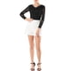 thumbnail image 2 of INSPIRE CHIC Blusa de Encaje Floral para Mujer de San Valentín con Cuello en V y Mangas Largas con Ribete Festoneado XL Negro, 2 of 7