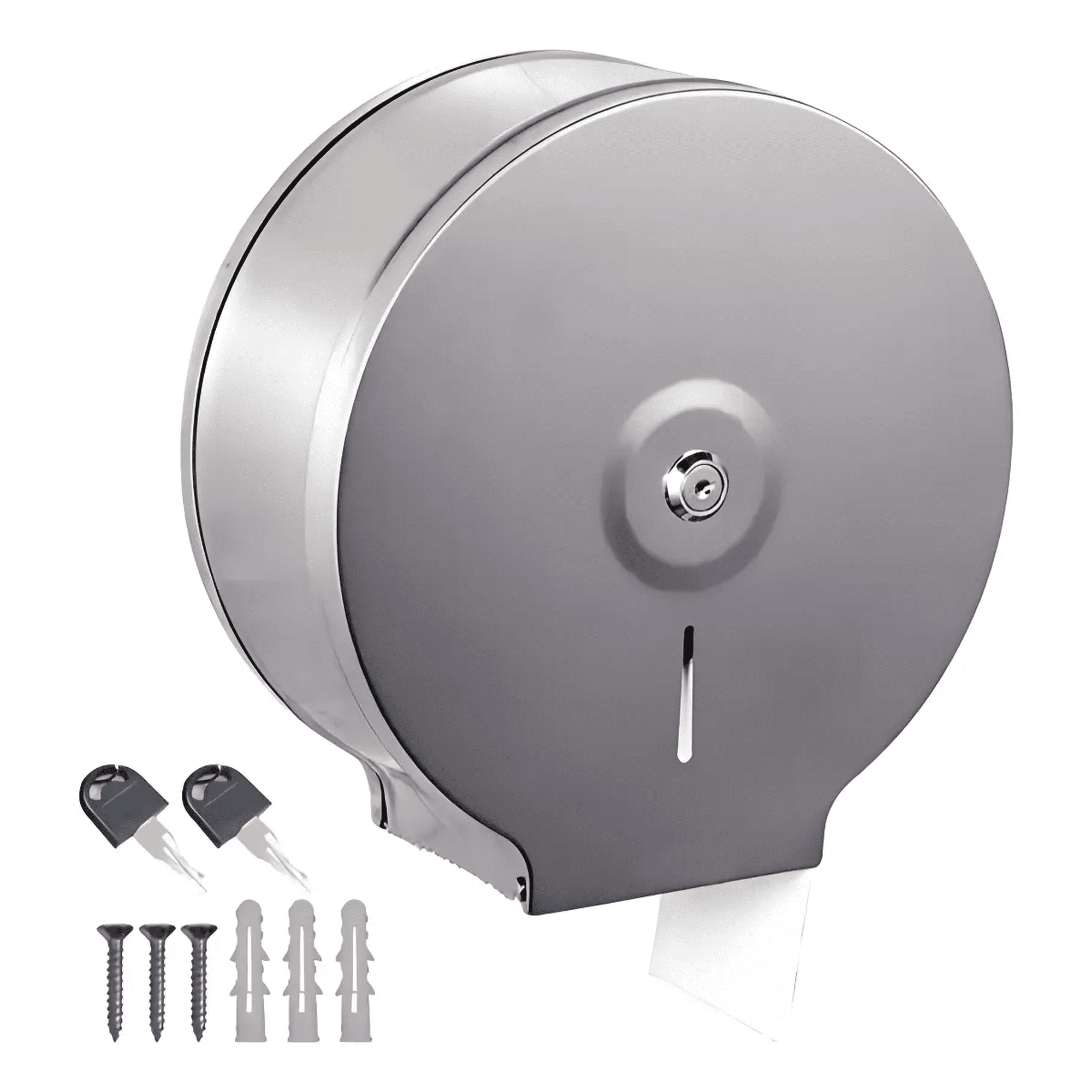 dispensador De Papel Belug Higiénico Acero Inoxidable Con Llave