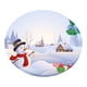 thumbnail image 2 of Mantel De Mesa Redonda De 48 '' A Prueba De Aceite E Impermeable Happy Snowman, 2 of 5