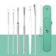 thumbnail image 1 of 6Pcs Ear Cleaner Wax Removal Tool Earpick Stick Springs Reusable Cleaning Earwax Spoon Swab Stainless Steel Ear Cure Health Kits, 1 of 3