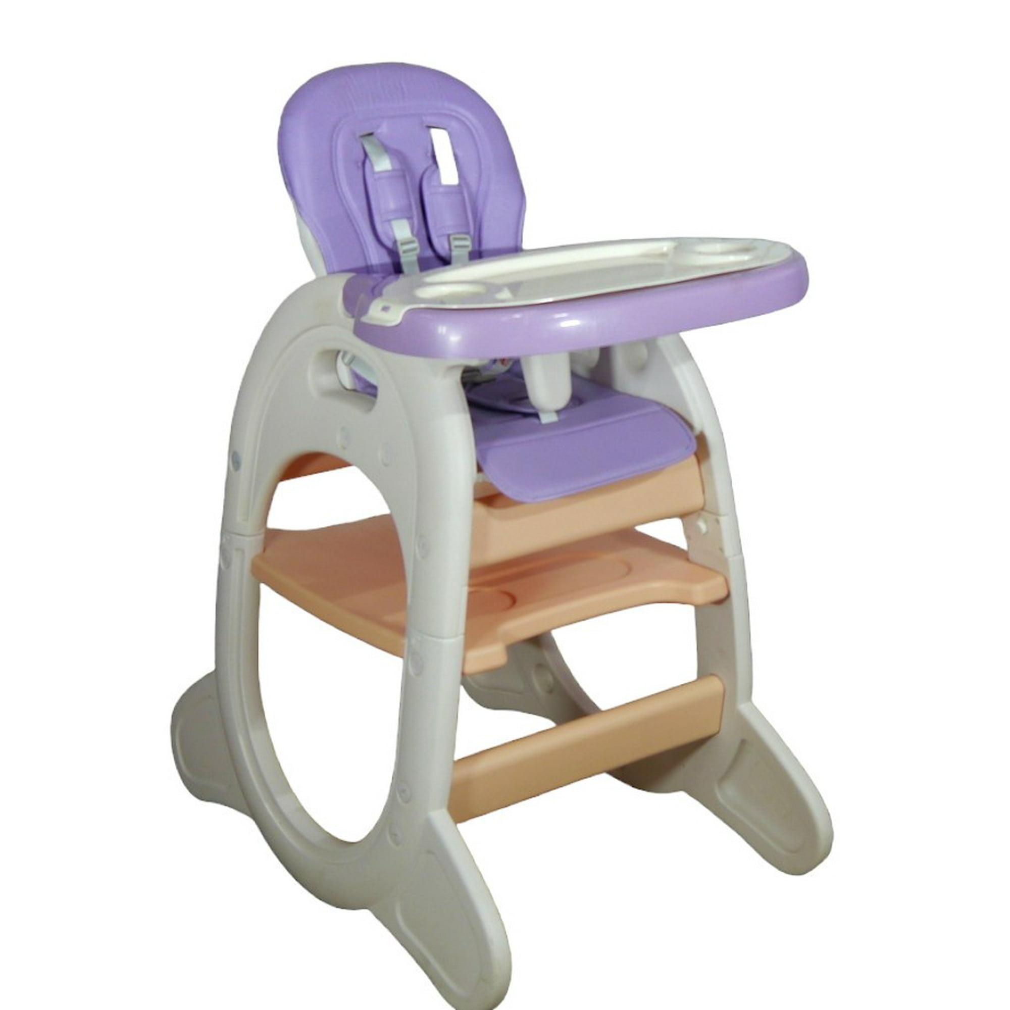 Silla De Comer Para Bebe 2 En 1 (silla + Mesa) Lila