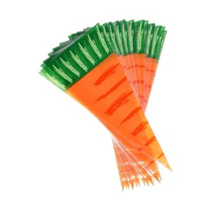 Magideal - 100X Bolsas De Dulces De Zanahoria Bolsas De Papel De Regalo Bolsas De Celofán Conos Dulces Para Niños Regalos De Fiesta De Cumpleaños Fiesta