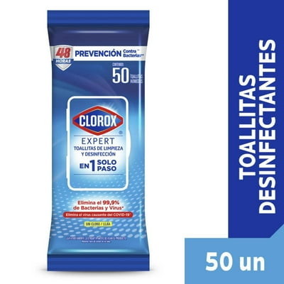 Toallitas Desinfectantes Expert Bolsa 50 Un Clorox