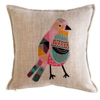 Tuyo Print - Cojín Pájaros Colores Rosado 45X45