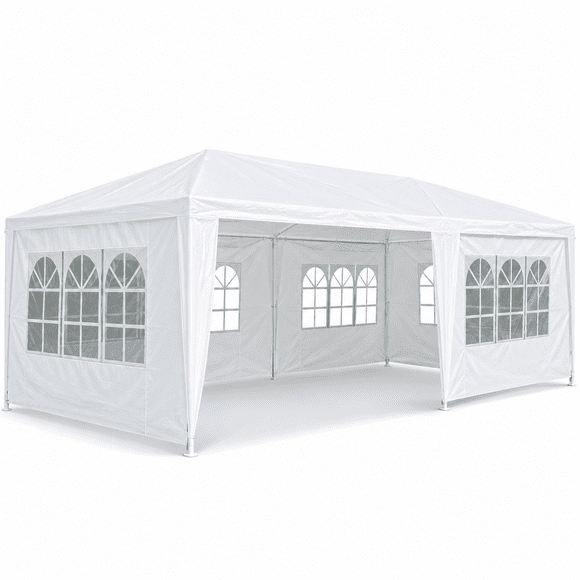 Toldo Carpa Plegable 6x3 m Paredes Ventana Lona Impermeable Reforzado Fiesta Eventos Color Blanco