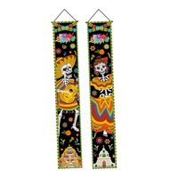 Bothyi - Pancarta De Esqueleto De Halloween Para Colgar En La Puerta, Suministros Para Eventos, Patio De Casa Encantada, Tela De Poliéster 100D