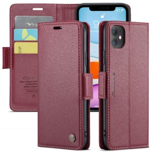 Caseme Tipo Cartera Iphone 11 Con Cierre Magnético, Rfid, Tarjetero, Soporte, Carga Inalámbrica