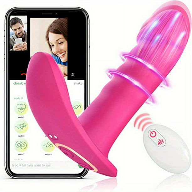 1pc App Remote Control Wearable Panty Vibrator, 2 In 1 Dildo & Vibrating Panties Dual Sex Stimulator For G Spot Clit, Invisible Butterfly Panty Vibrator, Adult Sex Toys For Women Couples Pleasure