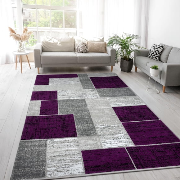Alfombra L'Baiet Verena Geométrica Morado Gris 60x90 cm