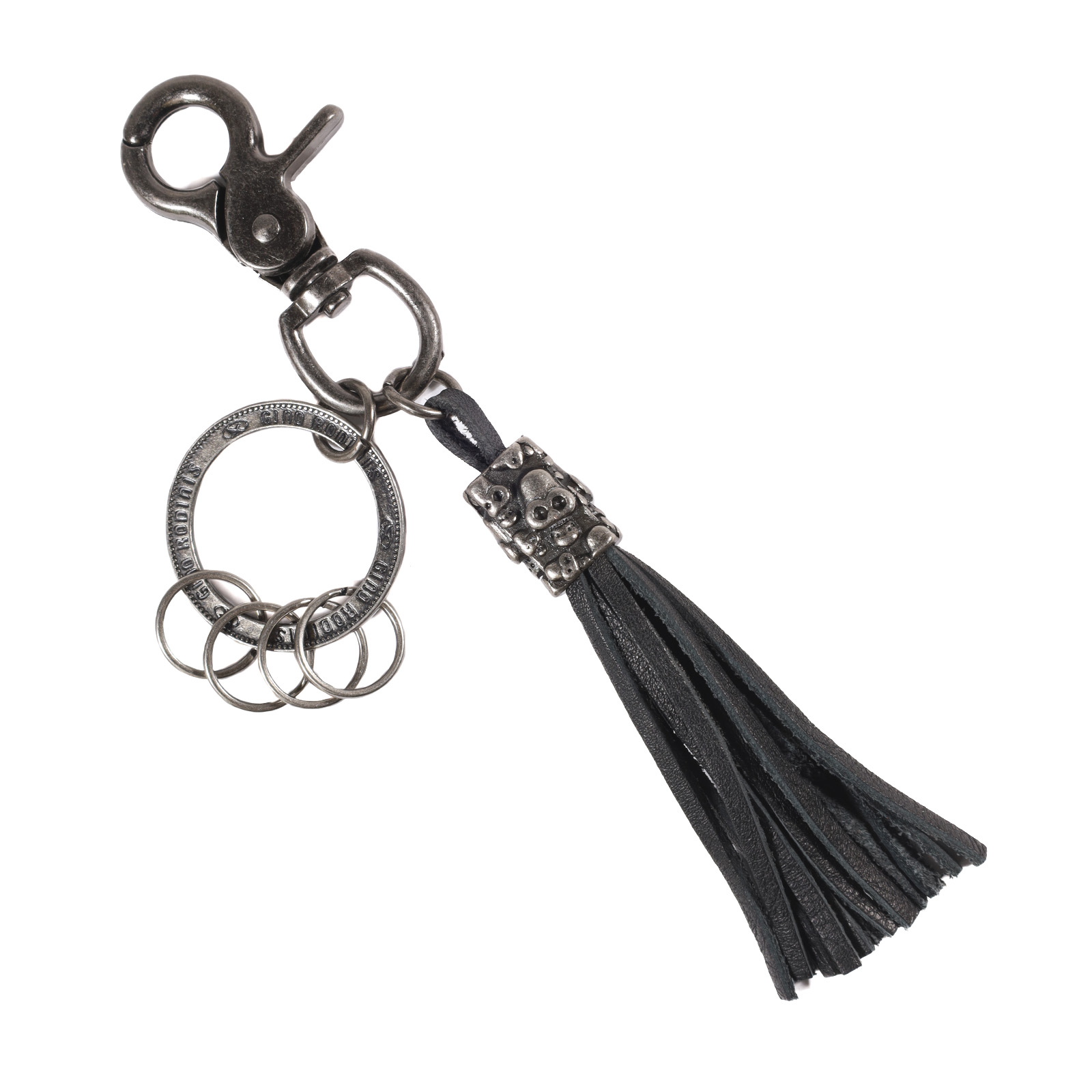 Gino Rodinis - Llavero Cuero Hombre Ll116 Negro