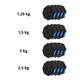 thumbnail image 2 of Set De Mancuernas Ajustables De 30kg Con Barra De Extension, 2 of 2