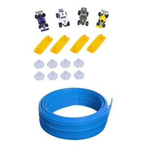 Bothyi - Pista De Carreras Flexible Con Rampa Y 4 Mini Coches. Portátil. Ideal Para Regalar O Como Juguete Para Niños.