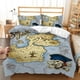 thumbnail image 1 of Treasure Map Pirate Quilt Duvet Cover Set Bedclothes Soft Queen Bedroom Decor3-Piece Bedding Set, 1 of 5