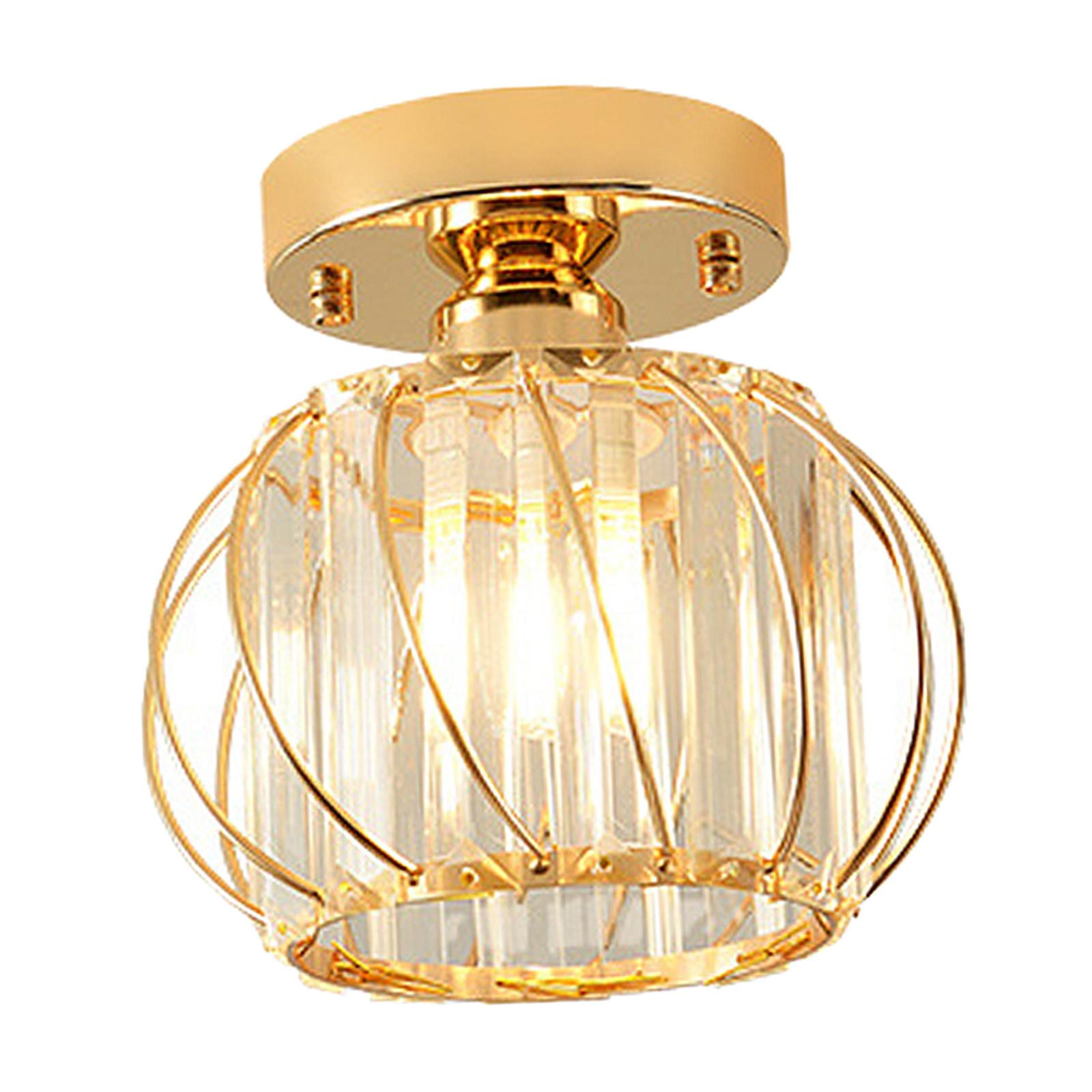 Ioensy - Luz De Techo De Cristal Moderna Al Ras Para Pasillo Entrada Pasillo