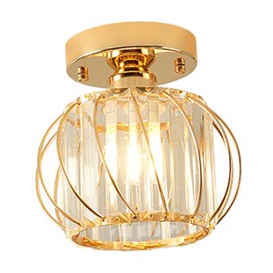 Ioensy - Luz De Techo De Cristal Moderna Al Ras Para Pasillo Entrada Pasillo