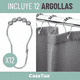 thumbnail image 3 of Cortina baño ducha Casatua con imán y forro gris, 3 of 3
