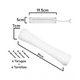thumbnail image 3 of Tubo Led Foco 15w Base Techo Pared Luz Fria Curvo 30cm, 3 of 3