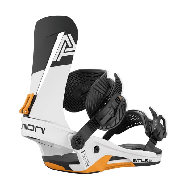 Fijaciones de snowboard Union Atlas para hombre (blanco/naranja, M