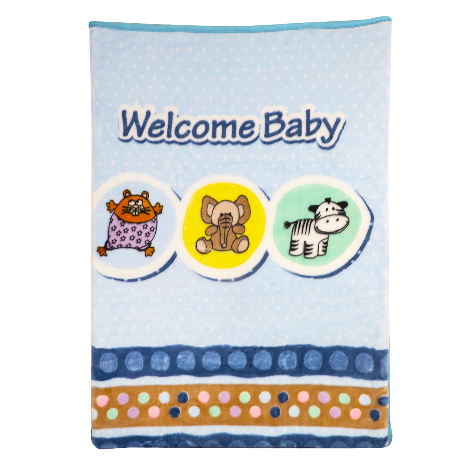 Bebesit - Frazada Animales Celeste