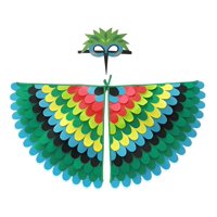 Genérica - Disfraz Infantil Cosplay Pajaro Ave Verde Niños Juegos Rol