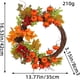 thumbnail image 2 of Corona de otoño, corona de calabazas, corona con calabazas, hojas de arce, percha, corona de otoño, corona de cosecha para decoración de Halloween, 2 of 7
