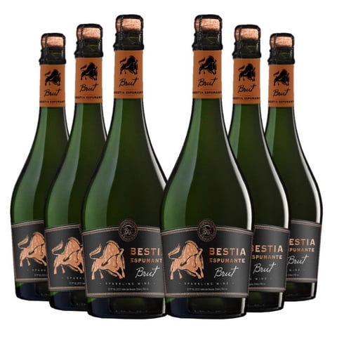 Bestias Wines - 6 Espumantes Bestia Negra Brut, 750 Ml, 12.5%