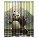 thumbnail image 1 of Cortina de ducha de Kung Fu Panda, juego de cortina de baño con ganchos, tamaño 60 x 72 pulgadas, 1 of 3