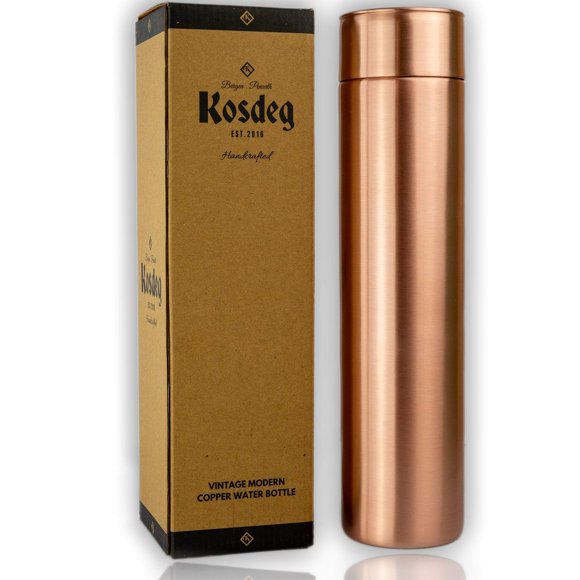 Botella de Agua de Cobre Kosdeg 1 L Diseño Vintage Ayurvédico