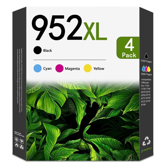 Cartuchos de tinta PikBey 952XL (paquete de 4) para HP 8710