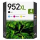 thumbnail image 1 of Cartuchos de tinta PikBey 952XL (paquete de 4) para HP 8710, 1 of 7