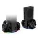 thumbnail image 2 of Base de Enfriamiento y Estación de Carga AARONMEI para Xbox Series S con Luces RGB y Cargador Dual Negro, 2 of 3